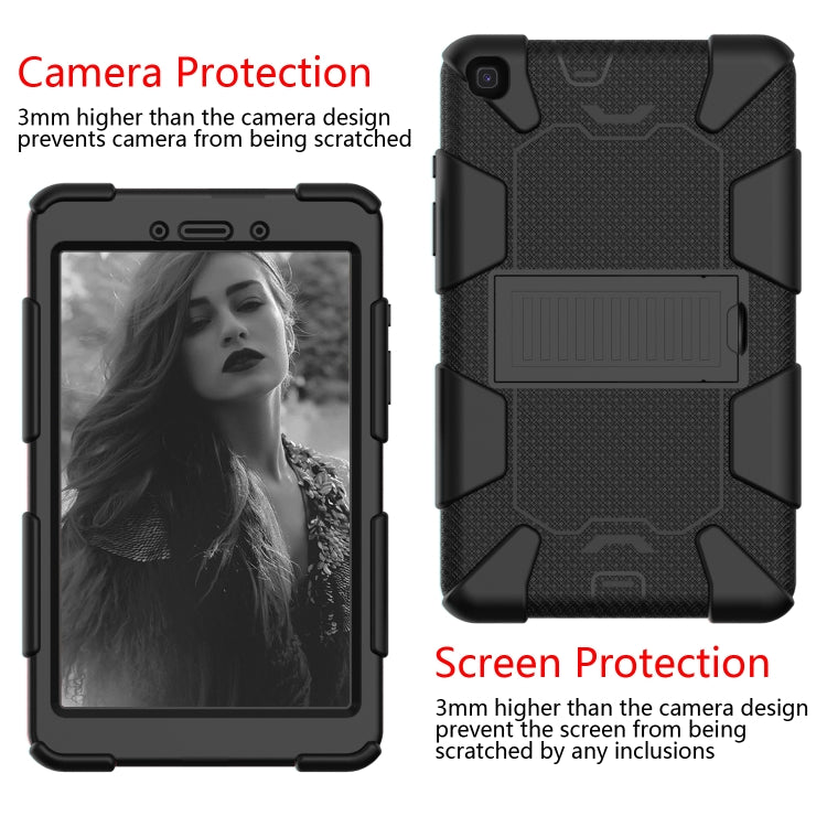 For Galaxy Tab A8.0 2019 / T290 Shockproof Two-Color Silicone Protection Case with Holder