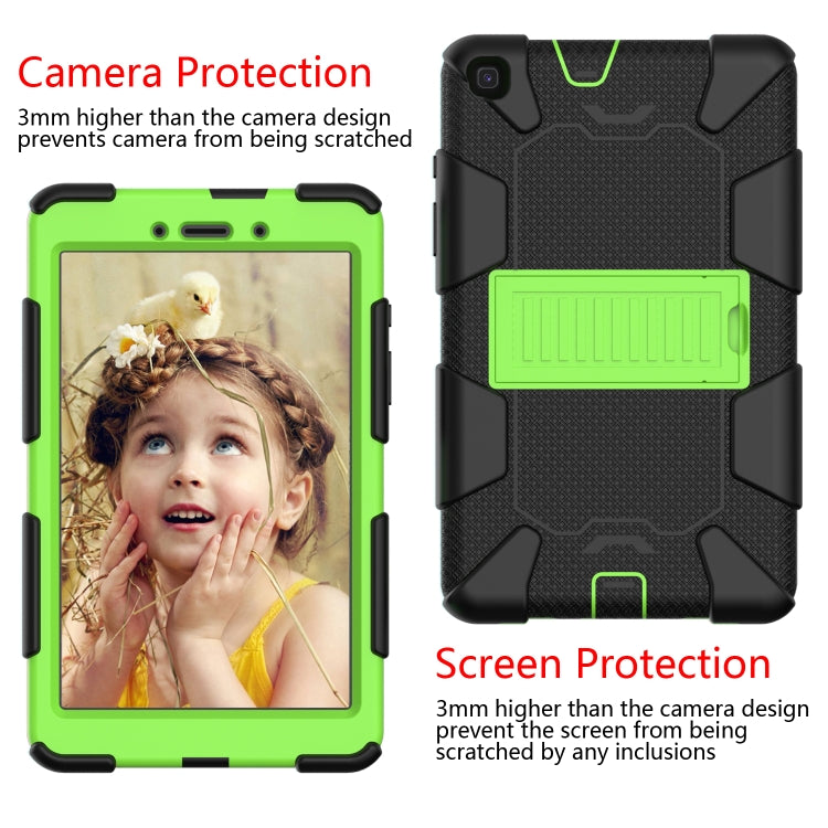 For Galaxy Tab A8.0 2019 / T290 Shockproof Two-Color Silicone Protection Case with Holder