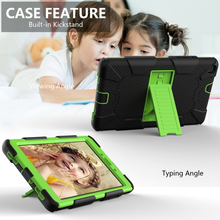 For Galaxy Tab A8.0 2019 / T290 Shockproof Two-Color Silicone Protection Case with Holder