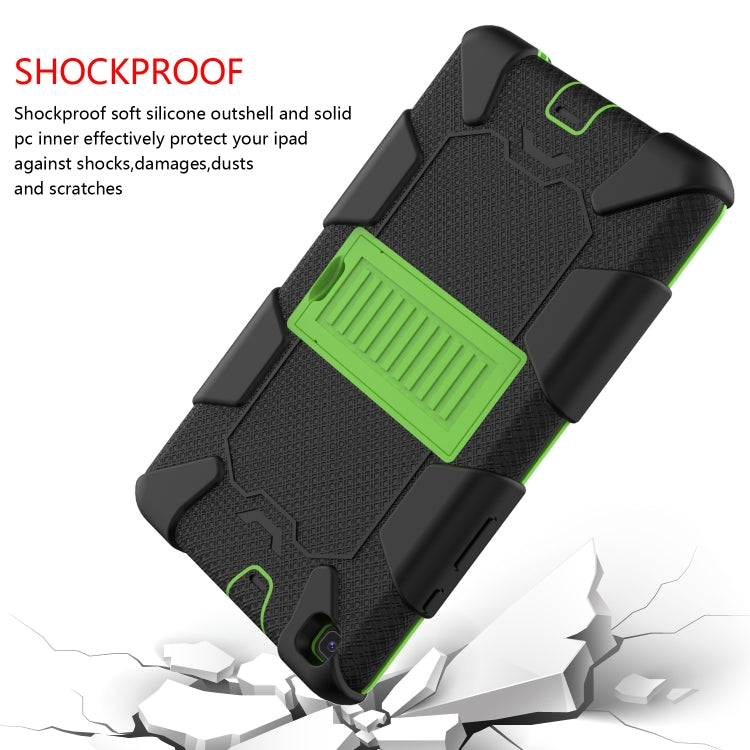 For Galaxy Tab A8.0 2019 / T290 Shockproof Two-Color Silicone Protection Case with Holder