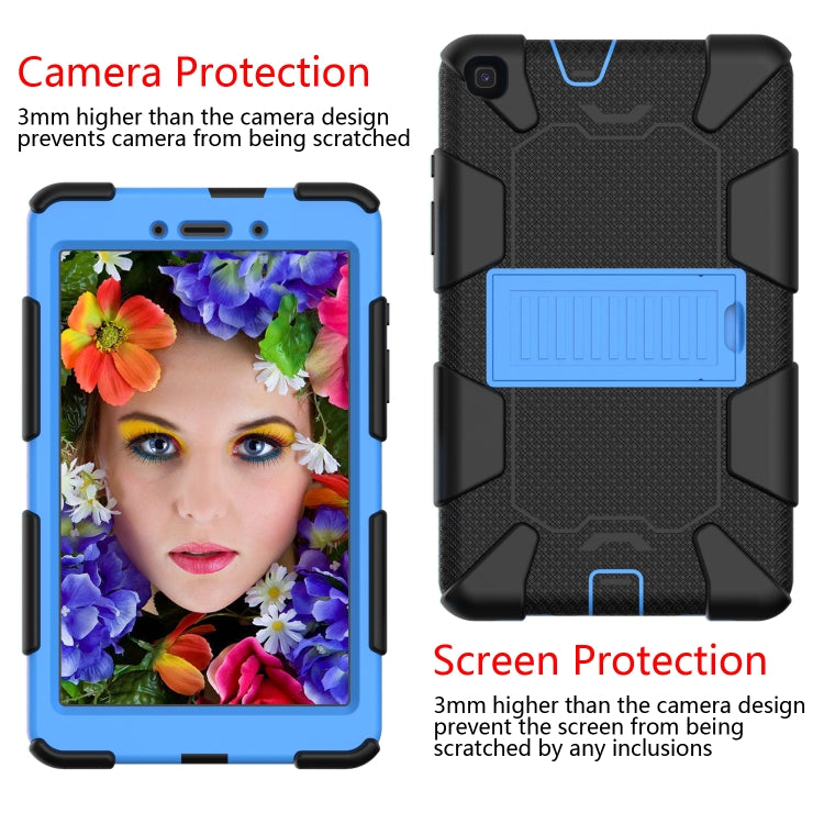 For Galaxy Tab A8.0 2019 / T290 Shockproof Two-Color Silicone Protection Case with Holder