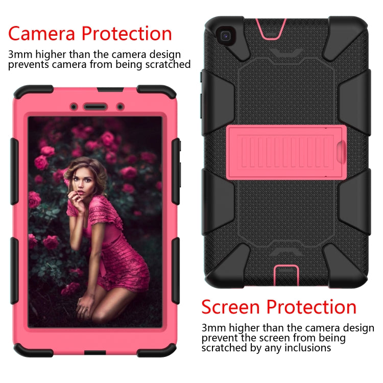 For Galaxy Tab A8.0 2019 / T290 Shockproof Two-Color Silicone Protection Case with Holder