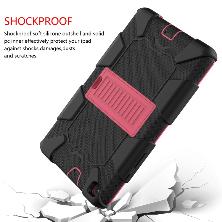 For Galaxy Tab A8.0 2019 / T290 Shockproof Two-Color Silicone Protection Case with Holder