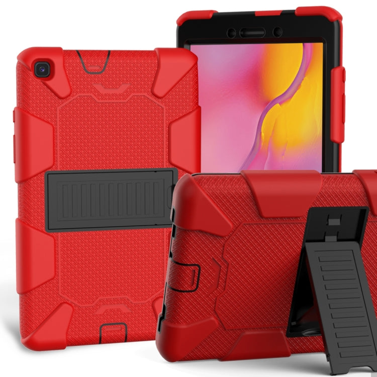 For Galaxy Tab A8.0 2019 / T290 Shockproof Two-Color Silicone Protection Case with Holder