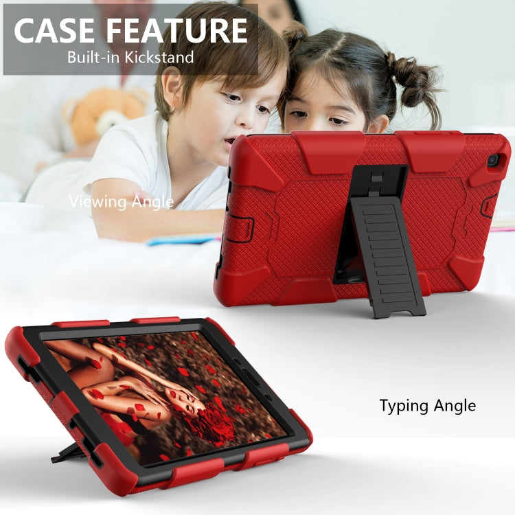 For Galaxy Tab A8.0 2019 / T290 Shockproof Two-Color Silicone Protection Case with Holder