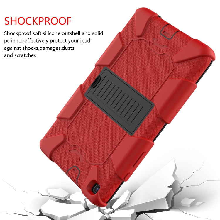 For Galaxy Tab A8.0 2019 / T290 Shockproof Two-Color Silicone Protection Case with Holder