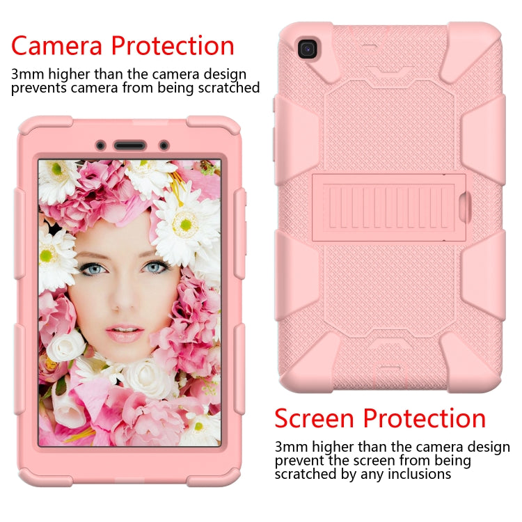 For Galaxy Tab A8.0 2019 / T290 Shockproof Two-Color Silicone Protection Case with Holder