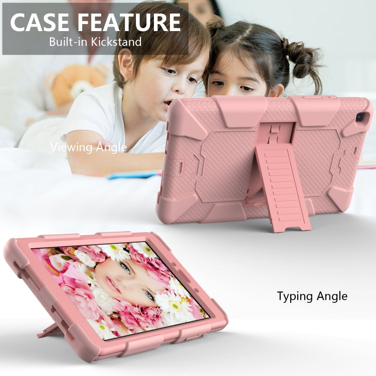 For Galaxy Tab A8.0 2019 / T290 Shockproof Two-Color Silicone Protection Case with Holder