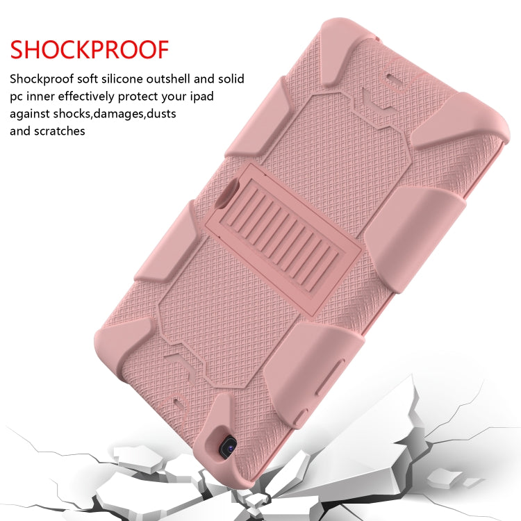 For Galaxy Tab A8.0 2019 / T290 Shockproof Two-Color Silicone Protection Case with Holder