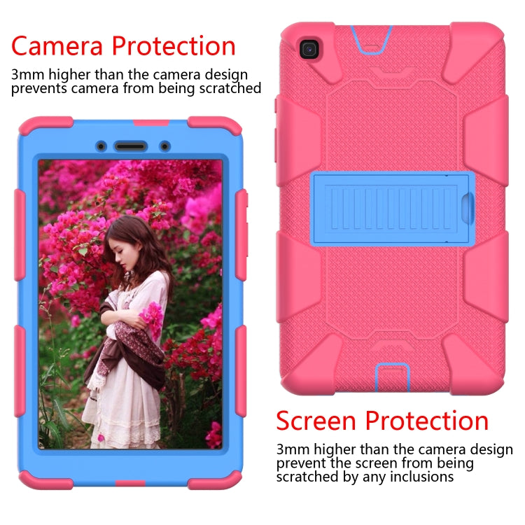 For Galaxy Tab A8.0 2019 / T290 Shockproof Two-Color Silicone Protection Case with Holder