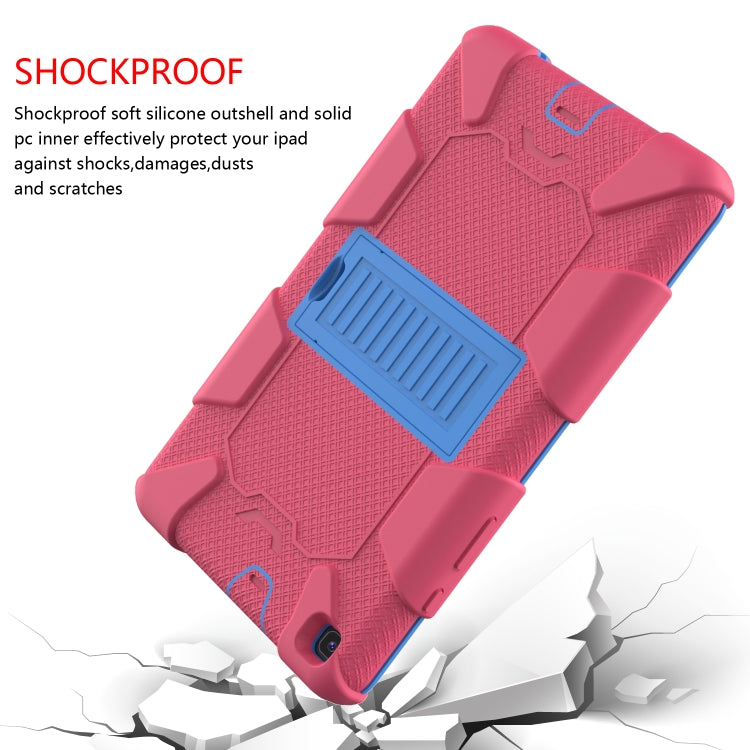 For Galaxy Tab A8.0 2019 / T290 Shockproof Two-Color Silicone Protection Case with Holder