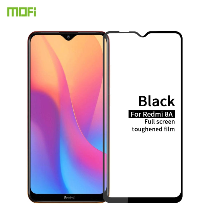 For Xiaomi RedMi 8A MOFI 9H 2.5D Full Screen Tempered Glass Film(Black)