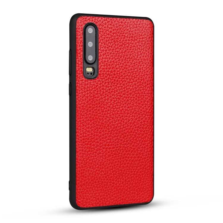 For Huawei P30 Litchi PU Leather Anti-falling TPU Protective Case
