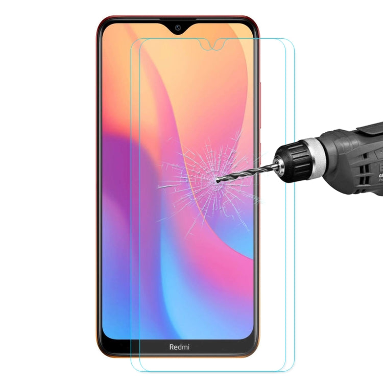 For Xiaomi Redmi 8A 2PCS ENKAY Hat-prince 0.26mm 9H 2.5D Curved Edge Tempered Glass Film