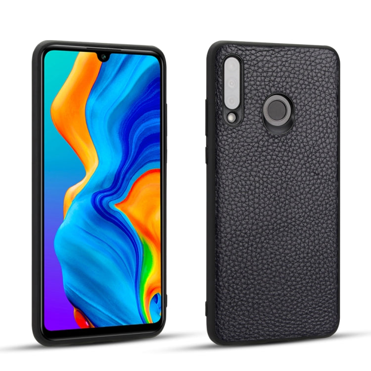 For Huawei P30 Lite Lychee Grain Cortex Anti-falling TPU Mobile Phone Shell Protective Case