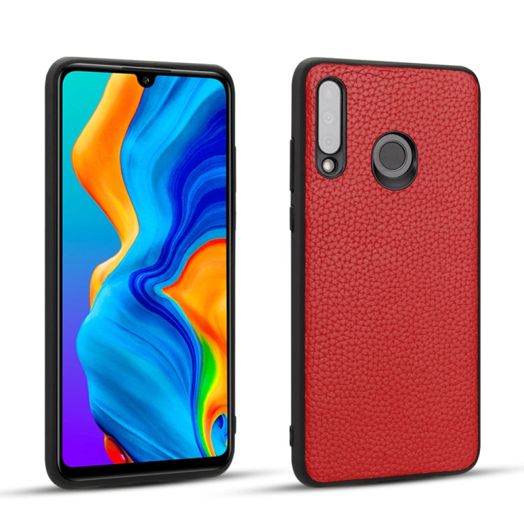For Huawei P30 Lite Lychee Grain Cortex Anti-falling TPU Mobile Phone Shell Protective Case