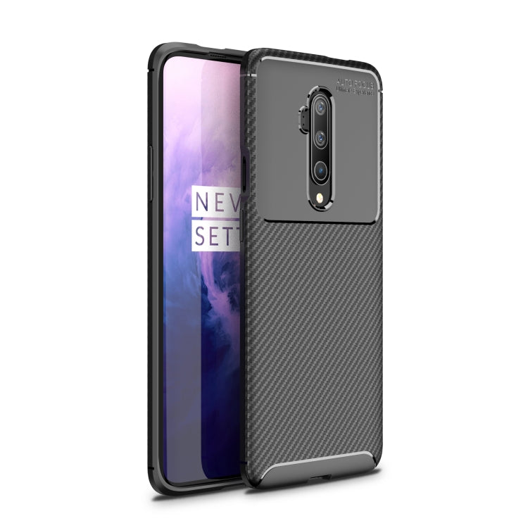For One Plus 7T Pro Carbon Fiber Texture Shockproof TPU Case(Black)