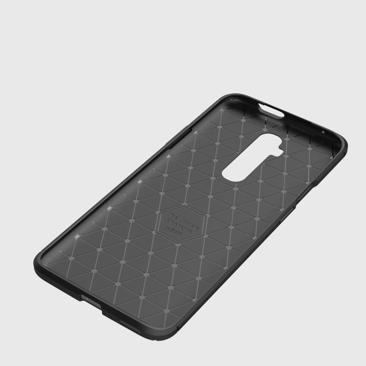 For One Plus 7T Pro Carbon Fiber Texture Shockproof TPU Case(Black)