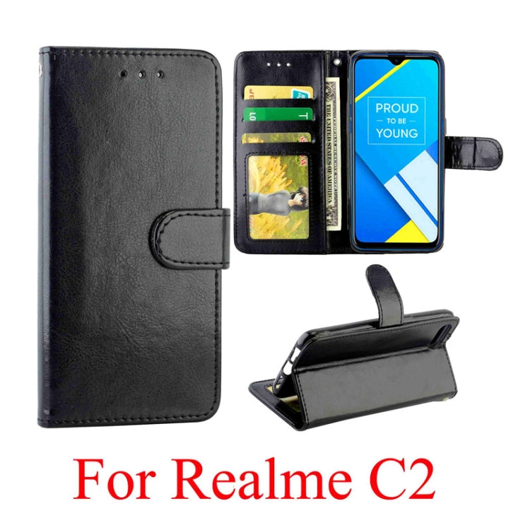 For OPPO Realme C2 Crazy Horse Texture Horizontal Flip Leather Case with Holder & Card Slots & Wallet & Photo Frame