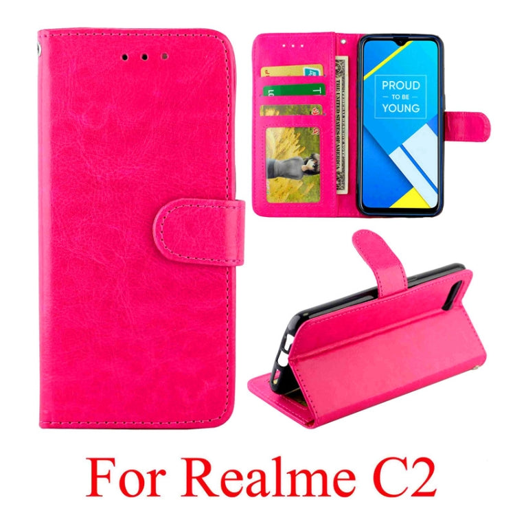 For OPPO Realme C2 Crazy Horse Texture Horizontal Flip Leather Case with Holder & Card Slots & Wallet & Photo Frame