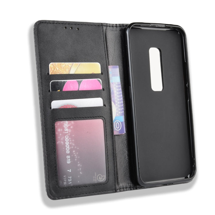 For Vivo V17 Pro Magnetic Buckle Retro Crazy Horse Texture Horizontal Flip Leather Case with Holder & Card Slots & Photo Frame