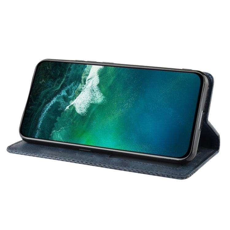 For Vivo V17 Pro Magnetic Buckle Retro Crazy Horse Texture Horizontal Flip Leather Case with Holder & Card Slots & Photo Frame