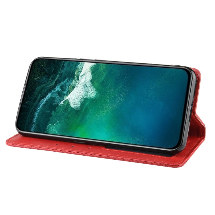 For Vivo V17 Pro Magnetic Buckle Retro Crazy Horse Texture Horizontal Flip Leather Case with Holder & Card Slots & Photo Frame