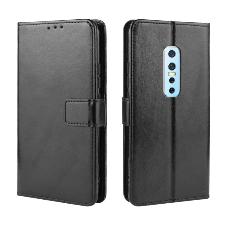 For Vivo V17 Pro Retro Crazy Horse Texture Horizontal Flip Leather Case , with Holder & Card Slots & Photo Frame