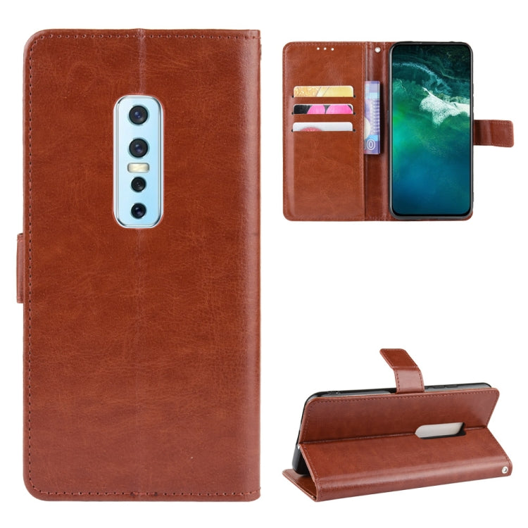 For Vivo V17 Pro Retro Crazy Horse Texture Horizontal Flip Leather Case , with Holder & Card Slots & Photo Frame