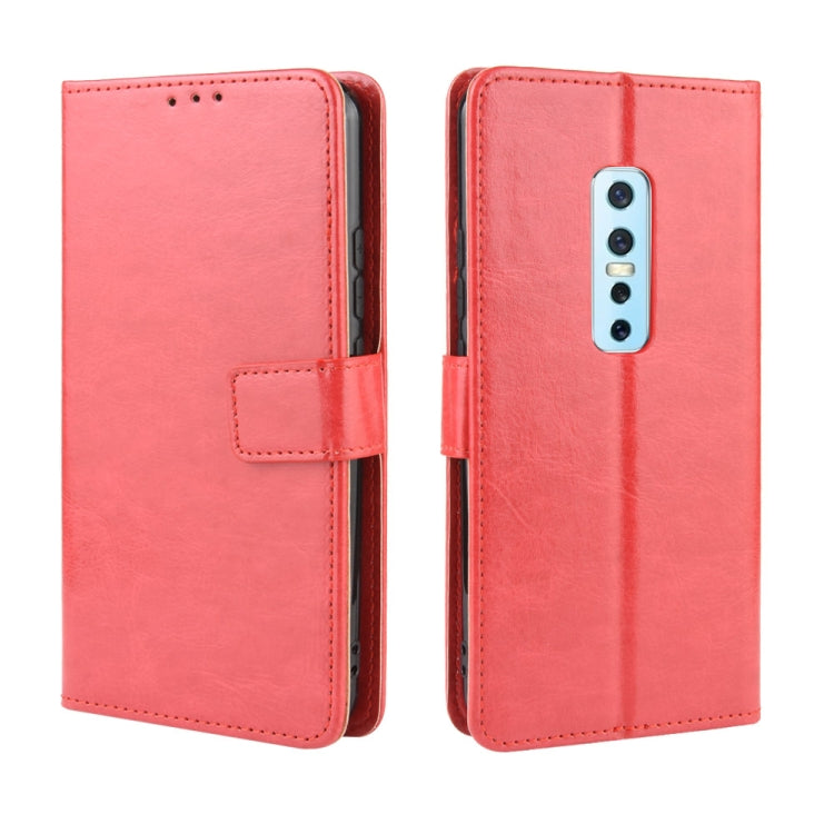 For Vivo V17 Pro Retro Crazy Horse Texture Horizontal Flip Leather Case , with Holder & Card Slots & Photo Frame