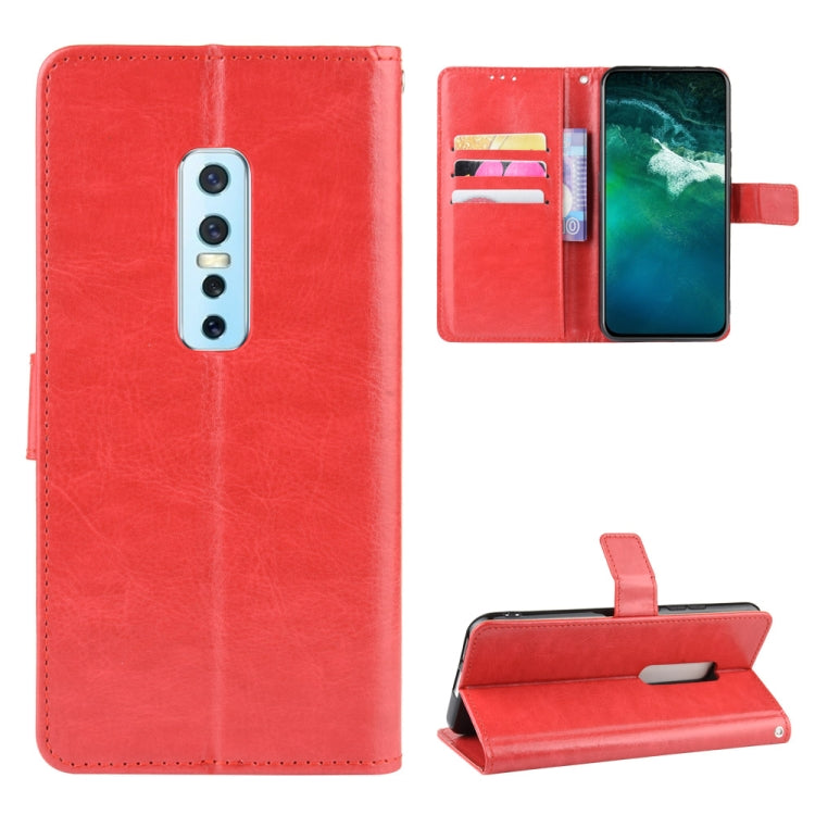 For Vivo V17 Pro Retro Crazy Horse Texture Horizontal Flip Leather Case , with Holder & Card Slots & Photo Frame