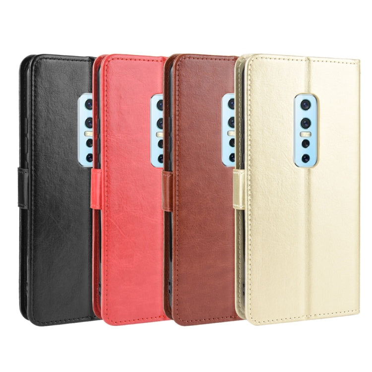 For Vivo V17 Pro Retro Crazy Horse Texture Horizontal Flip Leather Case , with Holder & Card Slots & Photo Frame