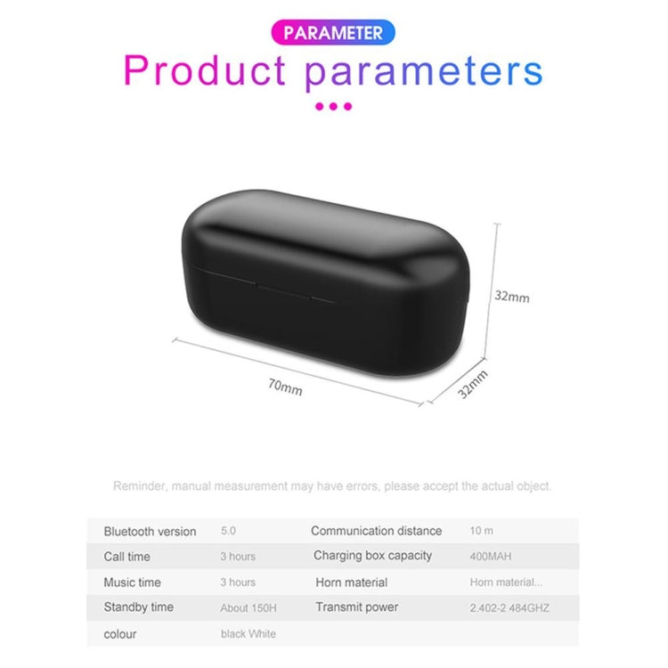 HMB-11 TWS Fingerprint Touch Control Charging Compartment LED Power Display Wireless Bluetooth5.0 Headset 8D Hifi Stereo Sports Waterproof Headset
