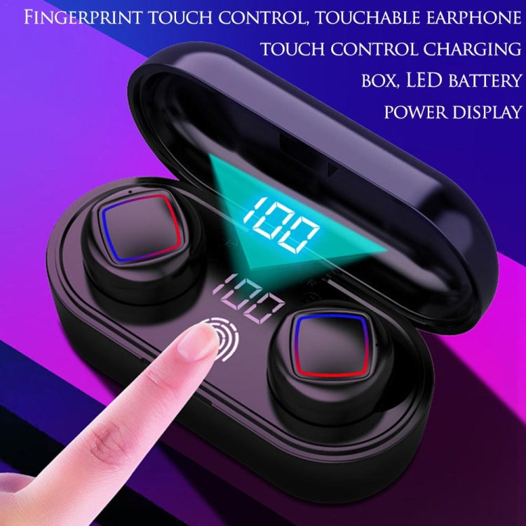 HMB-11 TWS Fingerprint Touch Control Charging Compartment LED Power Display Wireless Bluetooth5.0 Headset 8D Hifi Stereo Sports Waterproof Headset