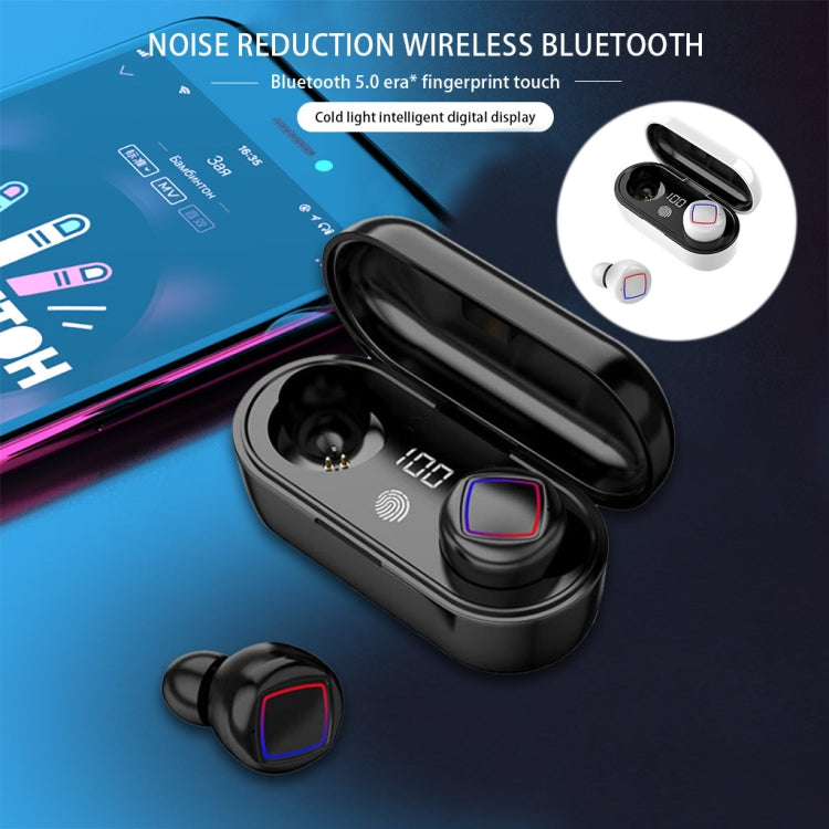 HMB-11 TWS Fingerprint Touch Control Charging Compartment LED Power Display Wireless Bluetooth5.0 Headset 8D Hifi Stereo Sports Waterproof Headset
