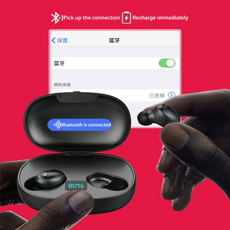 T5S TWS Bluetooth5.0 Earphone Large Capacity Power Bank Smart LED Display Binaural Wireless Hi-fi Headset