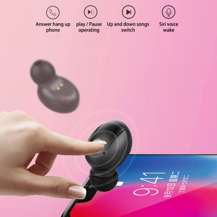 T5S TWS Bluetooth5.0 Earphone Large Capacity Power Bank Smart LED Display Binaural Wireless Hi-fi Headset