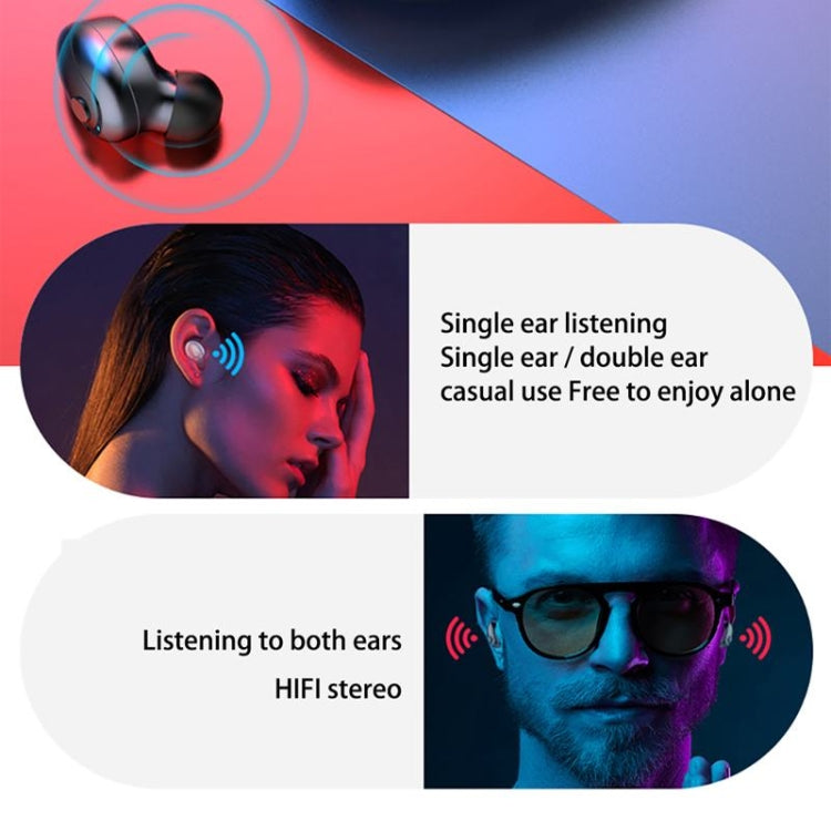 T5S TWS Bluetooth5.0 Earphone Large Capacity Power Bank Smart LED Display Binaural Wireless Hi-fi Headset