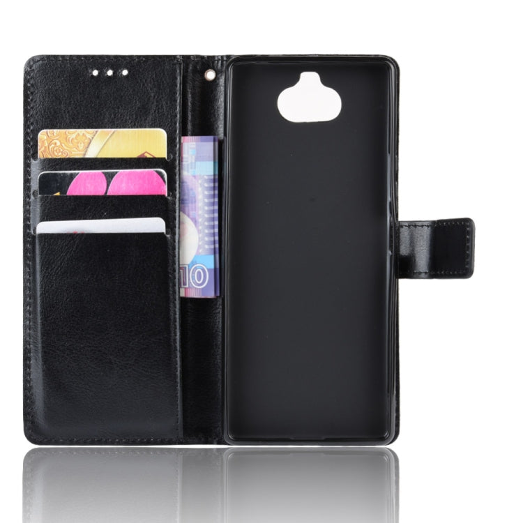 For Sony Xperia 8 Retro Crazy Horse Texture Horizontal Flip Leather Case , with Holder & Card Slots & Photo Frame