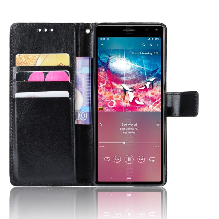 For Sony Xperia 8 Retro Crazy Horse Texture Horizontal Flip Leather Case , with Holder & Card Slots & Photo Frame