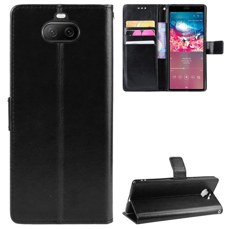 For Sony Xperia 8 Retro Crazy Horse Texture Horizontal Flip Leather Case , with Holder & Card Slots & Photo Frame