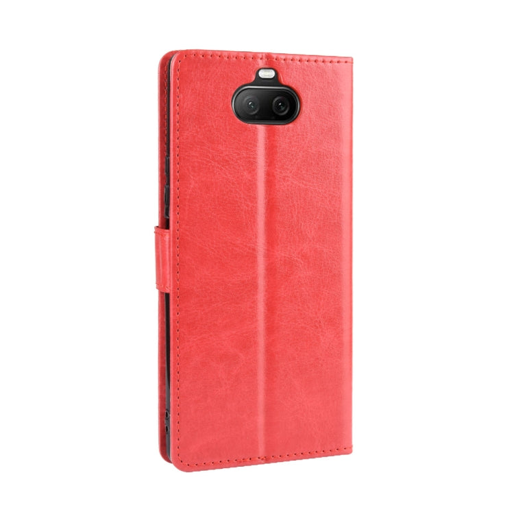 For Sony Xperia 8 Retro Crazy Horse Texture Horizontal Flip Leather Case , with Holder & Card Slots & Photo Frame