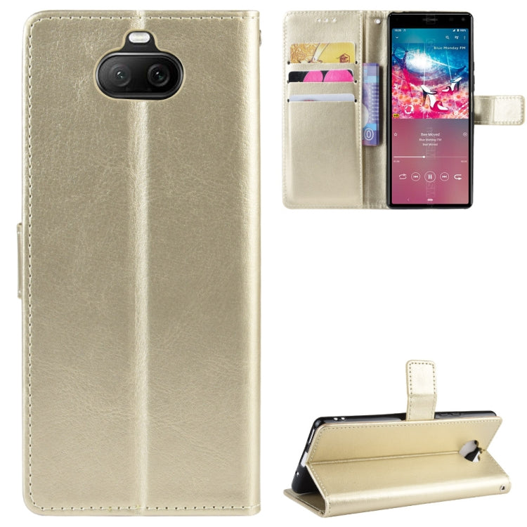 For Sony Xperia 8 Retro Crazy Horse Texture Horizontal Flip Leather Case , with Holder & Card Slots & Photo Frame