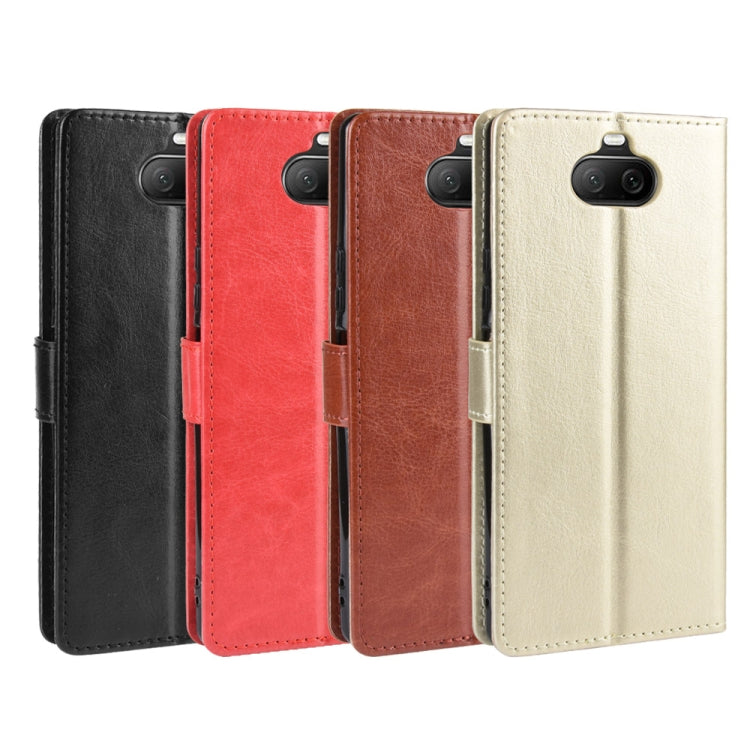 For Sony Xperia 8 Retro Crazy Horse Texture Horizontal Flip Leather Case , with Holder & Card Slots & Photo Frame