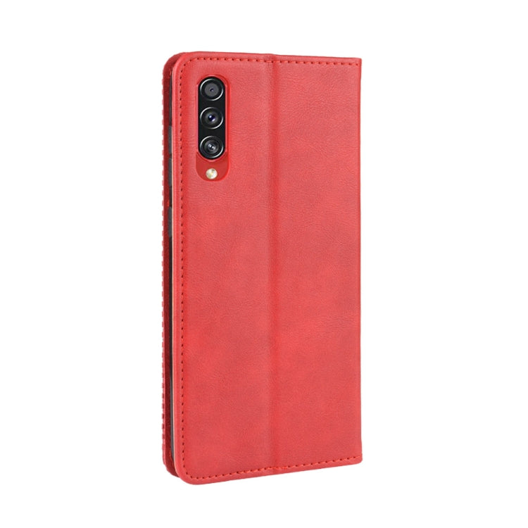 For Samsung Galaxy A90 5G Magnetic Buckle Retro Crazy Horse Texture Horizontal Flip Leather Case with Holder & Card Slots & Photo Frame