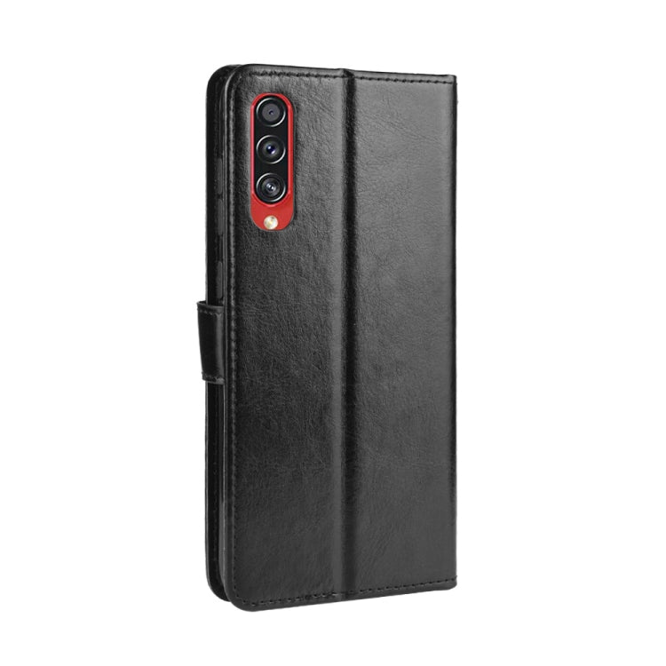 For Galaxy A90 5G  Retro Crazy Horse Texture Horizontal Flip Leather Case with Holder & Card Slots & Photo Frame