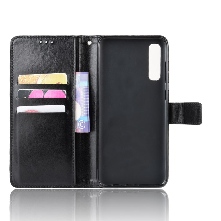 For Galaxy A90 5G  Retro Crazy Horse Texture Horizontal Flip Leather Case with Holder & Card Slots & Photo Frame