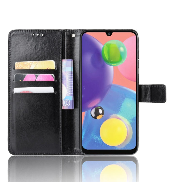 For Galaxy A90 5G  Retro Crazy Horse Texture Horizontal Flip Leather Case with Holder & Card Slots & Photo Frame