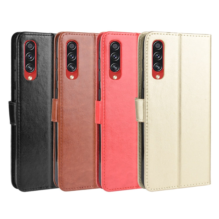 For Galaxy A90 5G  Retro Crazy Horse Texture Horizontal Flip Leather Case with Holder & Card Slots & Photo Frame