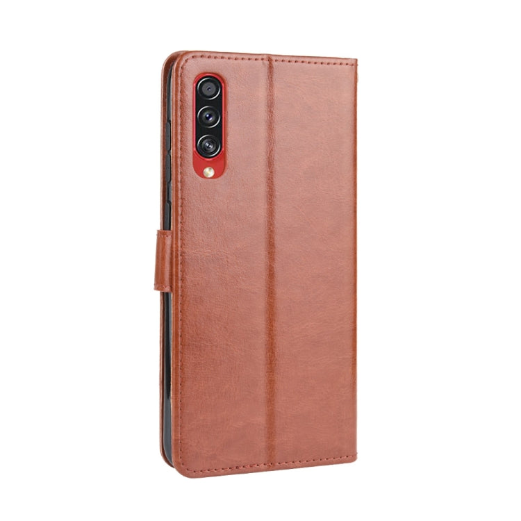 For Galaxy A90 5G  Retro Crazy Horse Texture Horizontal Flip Leather Case with Holder & Card Slots & Photo Frame